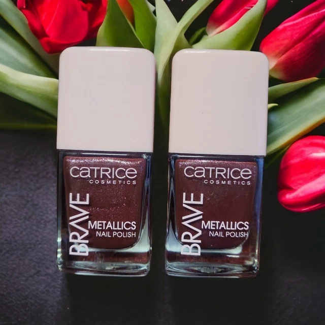 2 XCATRICE BRAVE METALLICS Nail Polish Nagellack 04 Love You Cherry Much 10,5ml