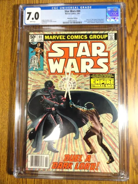 Star Wars #44 Rare Newsstand Empire Strikes Back CGC 7.0 FVF 1st Print Marvel