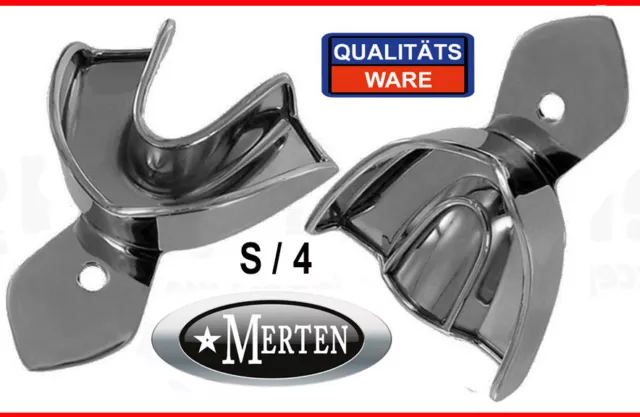 2 x Abdrucklöffel glatt Größe S-4 / Rim-Lock   Impression Trays