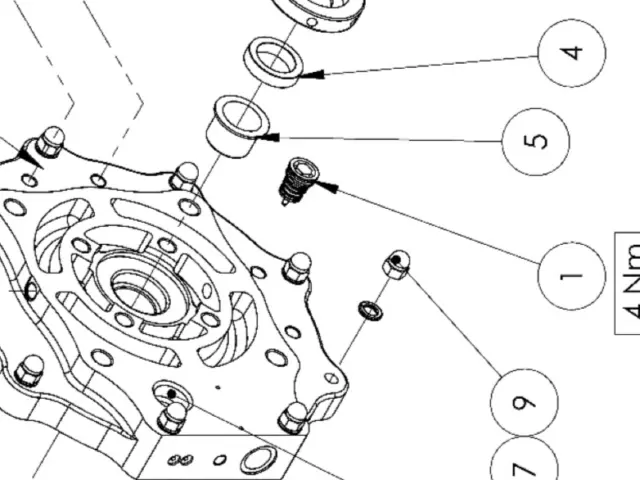 0115-010037 BINKS POPPET VALVE Air Motor ASSEMBLY