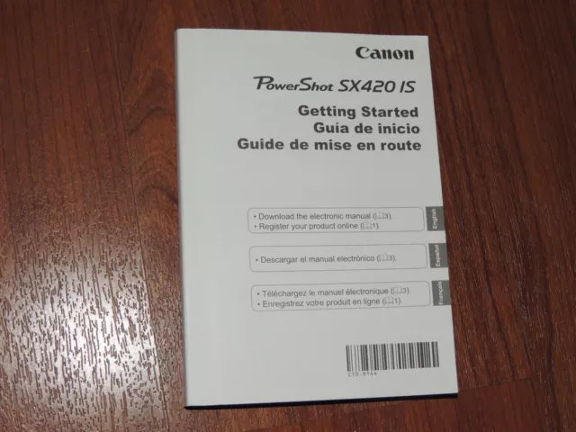 Genuine Canon PowerShot SX420 IS Quick Start Guide - User's guide - 72 Pages