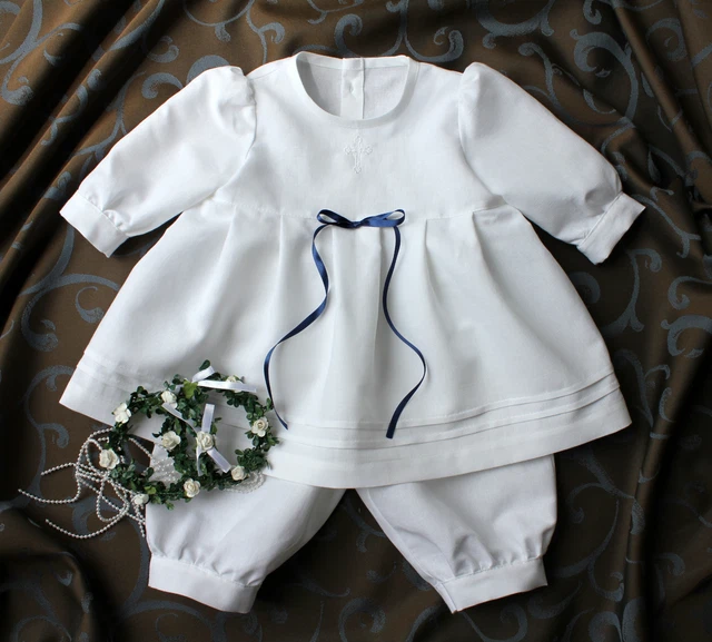 Abito da battesimo 2 pezzi per abito da battesimo, neonato*ragazzo*ragazza, abito battesimo, MEZZO PIOMBO