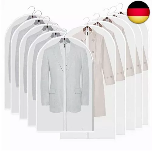 AIDBUCKS Kleidersäcke 10 Stücke Kleidersack Anzug Lange Transparent Anzugtasche