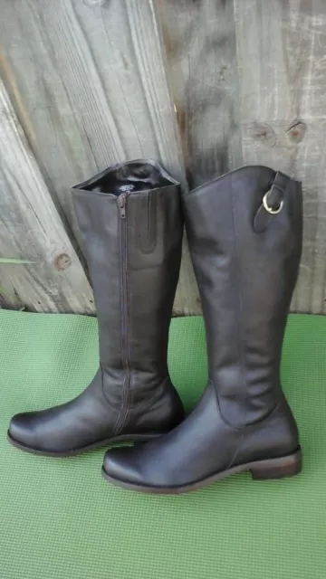 GABRIELLA ROCHA Womens Sz 11M Brown Leather Hight Knee Riding Boots NEW