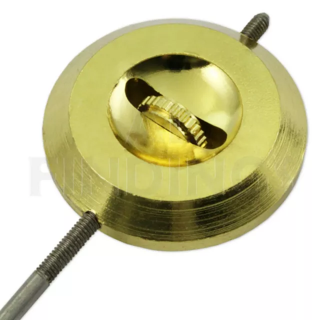 clock pendulum 32mm French bob brass with steel rod regulating nut clockmakers 2