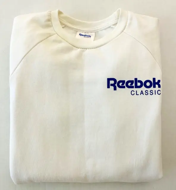 Reebok White Athletic Crewneck Sweatshirt Regular Fit Boys Size XL