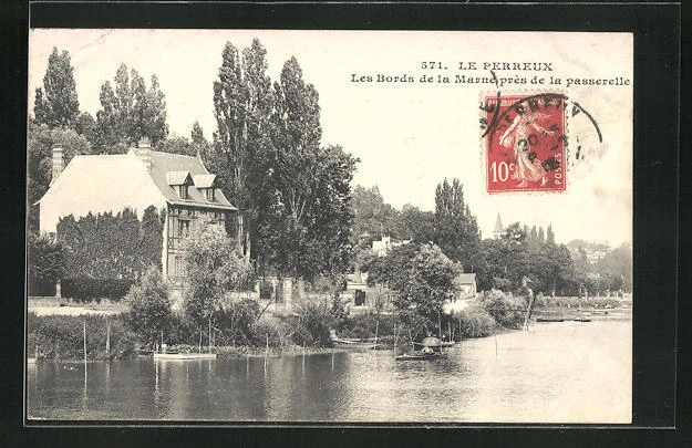CPA Le Perreux, Les Bords de la Marne, pres de la Passerelle