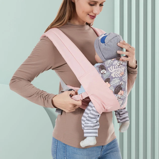 (Pink)Newborn Baby Carrier Safe Portable Breathable Baby Carrier For Home Daily