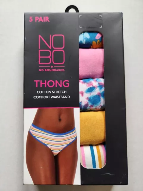NO BOUNDARIES NOBO Microfiber Thong Panties Underwear Size  XS/S/M/L/XL/2XL/3XL $17.95 - PicClick