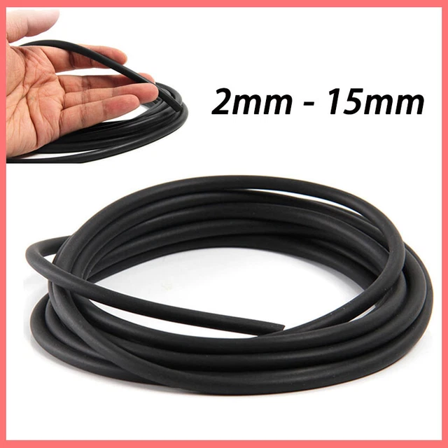 Fluorine Rubber Solid Sealing Strip Rod Round Bar O-Ring Seal Gasket Ø 2mm-Ø15mm