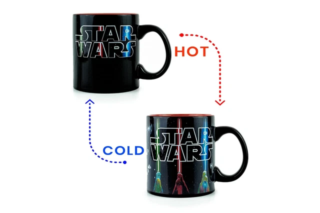 Taza de sable de luz Star Wars | Taza que cambia el calor de Star Wars | Tiene capacidad para 20 onzas