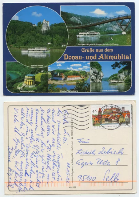 60579 - Greetings from the Danube and Altmühl Valley - postcard, run 11.5.2003