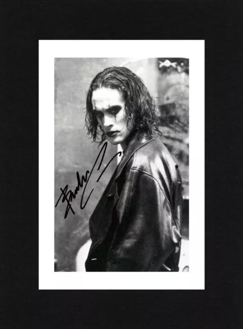 8X6 Mount BRANDON LEE Signed PHOTO Gift Print Ready To Frame HORROR The Crow