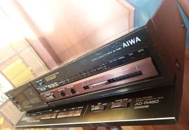 AIWA AD-R460 Stereo Cassette Deck System. Dolby S-C NR. Auto Reverse. Serviced 2