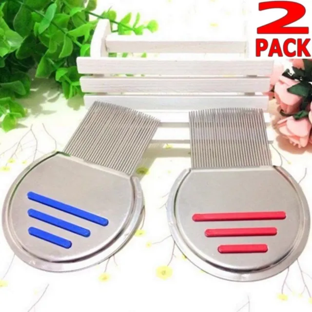 Stainles Steel Hair Lice Comb Brushes Nit Free Terminator Fine Egg Dust Removal