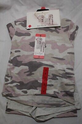 Girls Jessica Simpson kids 3 piece camo set size 6 comfy and cozy outfit