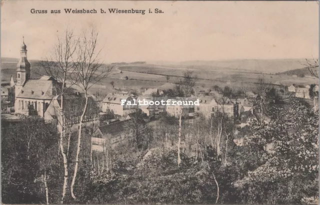 (RB)2024-36, postcard, greeting from Weissbach near Wiesenburg in Saxony 1916