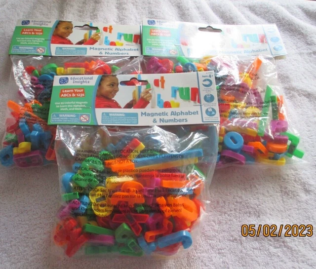 Lot of 3 New Educational Insights Magnetic Alphabet & Numbers