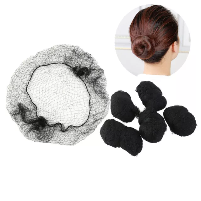 100pcs Invisible Hair Net Elastic Simple Black Hair Net for Women Adults Men