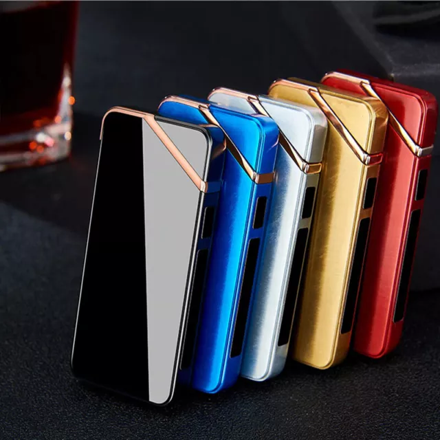 Dual Arc Lighters Usb Rechargeable Windproof Plasma Flameless ~ Uk Seller