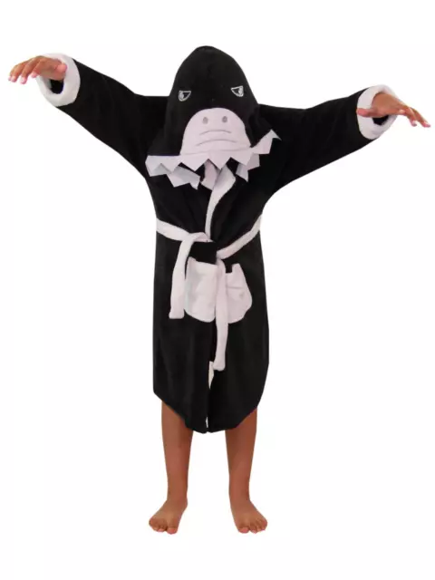 A2Z 4 Kids Super Mou 3D Shark Animal Capuche Peignoir Pansement Robe 2-13 Ans