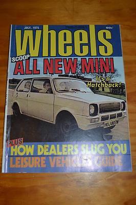 Vintage  Wheels Motor Magazine July 1975