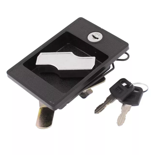 Metal 2-Door Cupboard Closet Key Lock Entry Locker Hardware Black