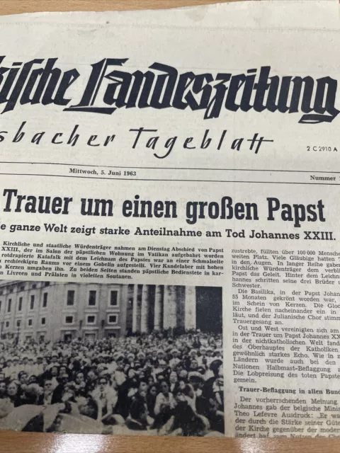 Fränkische Landeszeitung Ansbacher Tagblatt vom Mittwoch, 5. Juni 1963