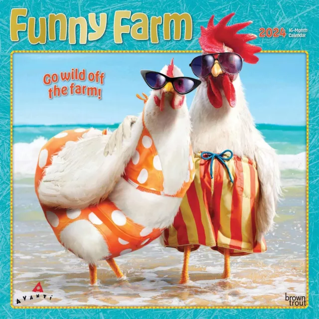 FUNNY FARM CALENDAR 2024 Humour Month To View 13.91 PicClick
