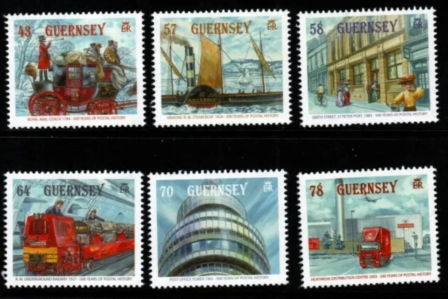 Guernsey Sg1624/9 2016 500 Years Of Postal History Mnh