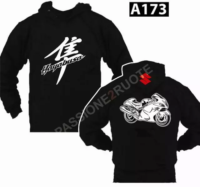 Sudadera con Capucha Suzuki Hayabusa Negro Black Capucha Sudadera A173