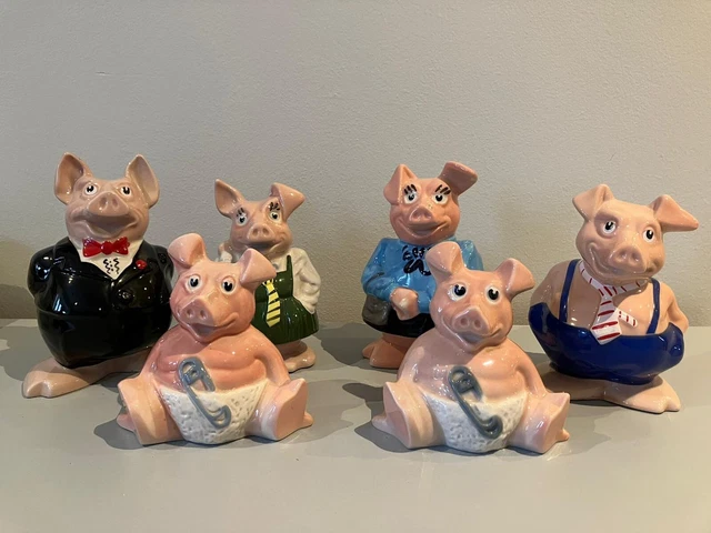 SET OF FIVE Wade Natwest Piggy Banks Money Boxes 1980s Local Collection ...