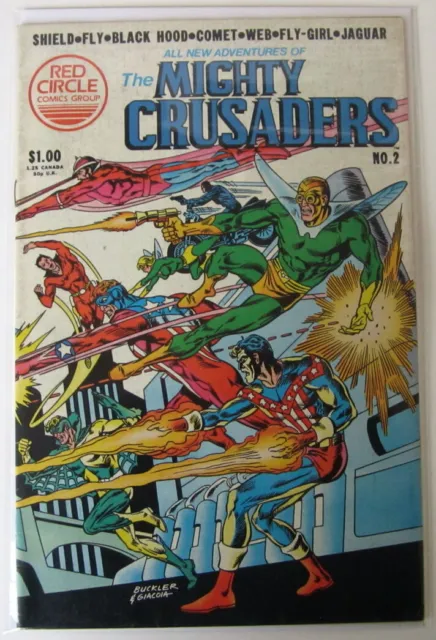 The Mighty Crusaders # 2, Red Circle Comics 1983, Shield, The Fly, Wrap Cover
