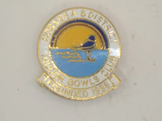Hornsea & District Indoor Bowling Bowls Club Enamel Badge