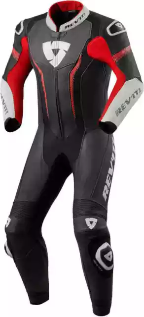 Tuta pelle intera moto Revit ARGON Rosso Red 1 piece leather suit racing pista