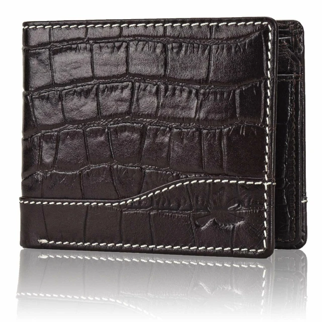 Portafoglio Mini In Vera Pelle Con Protezione RFID - Nero, Compatto Per 4 Carte Di Credito - Foto 5