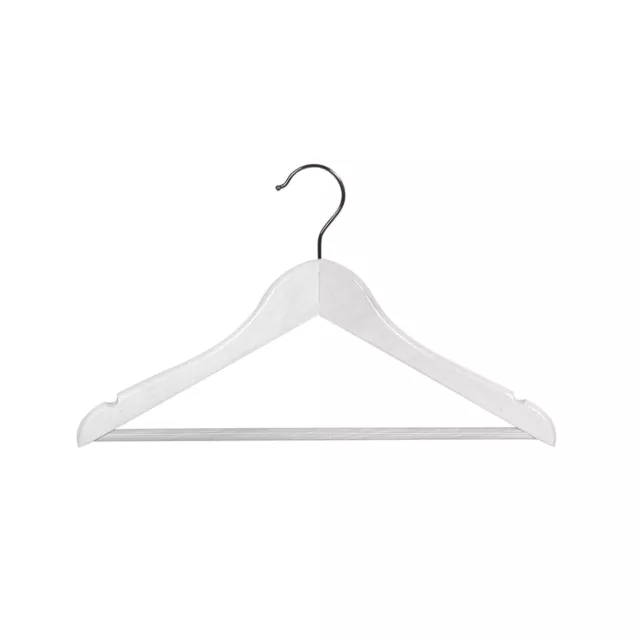 Child Wooden Slimline Coat Hanger White Colour 2