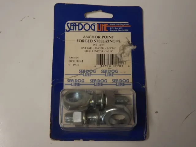 Sea-Dog Line 077010-1 5/8" eye forged steel anchor point zinc plated sailboat
