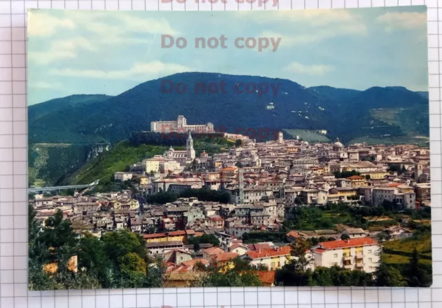 Cartolina Spoleto Panorama - non viaggiata - anni '60 Fotorapidacolor Terni