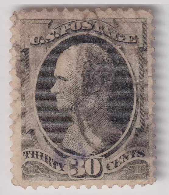 US Scott #154 30c Alexander Hamilton Stamp. VF/XF. Used. CV $275