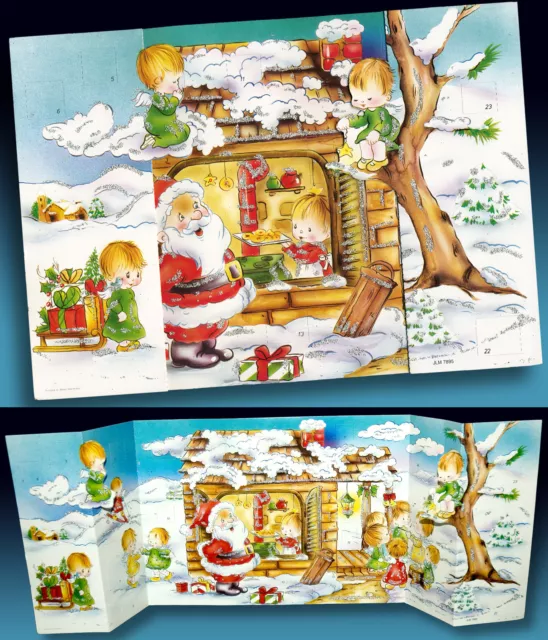 ALTER ADVENTSKALENDER | NIKOLAUS AN EINGELCHEN BACKSTUBE > JLM WEST GERMANY 70er