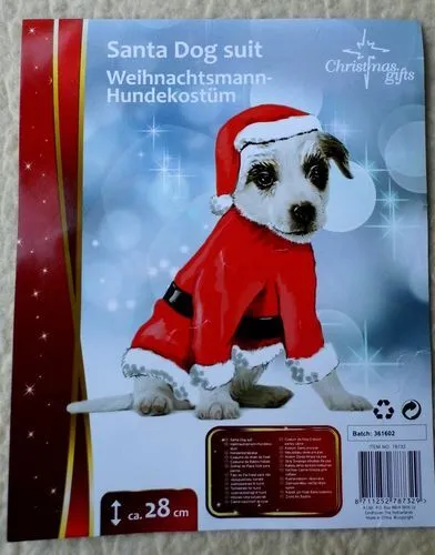 Disfraz de Navidad perro, Papá Noel perro, Navidad