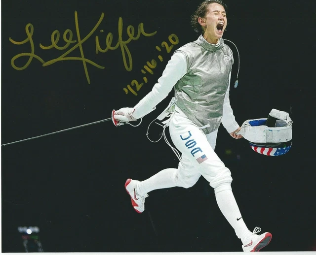 LEE KIEFER Signed 8.5 x 11 Photo Signed REPRINT Fencing USA Olympics FREE SHIP
