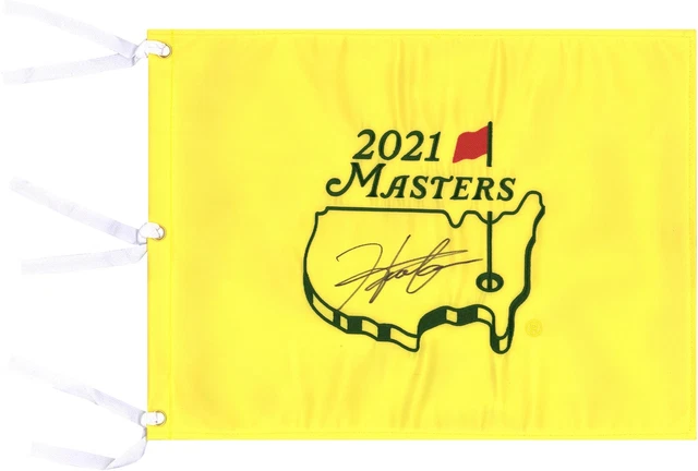 Hideki Matsuyama Autographed 2021 Masters Pin Flag