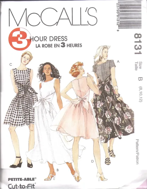 8131 UNCUT Vintage McCalls SEWING Pattern 3 Hour Party Dance Dress OOP NEW FF