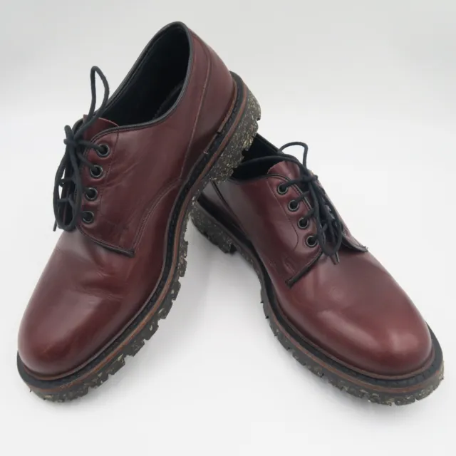 Churchs Custom Grade Derby Oxford Mens 11W Brown Leather Lace Up Grip Non Slip