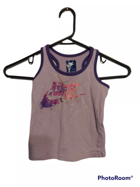 Nike Purple Pink Girls Active Tank 24 Months Infant Baby Shirt Top logo