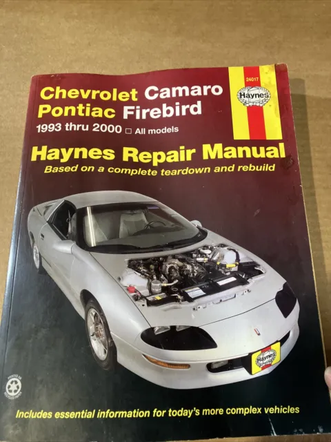 Haynes 24017 Repair Manual for Pontiac Firebird  & Chevrolet Camaro 1993 -02