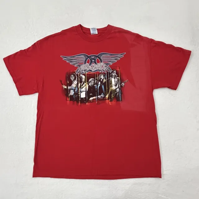 Vintage 2006 Aerosmith Rockin’ The Joint Tour Rock Band Red Graphic Shirt Men XL