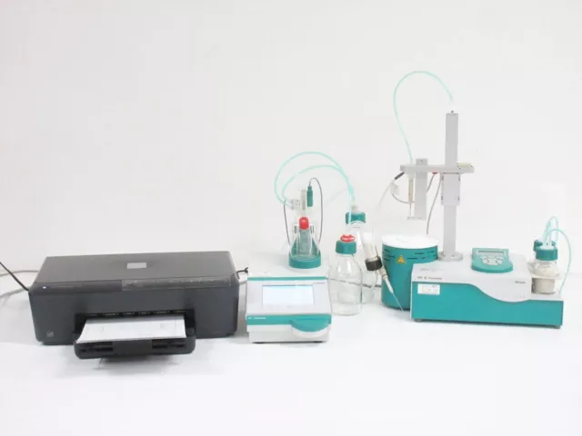 Metrohm System 917 Coulometer & 860 Kf Thermoprep Coulometric Titration Vessel